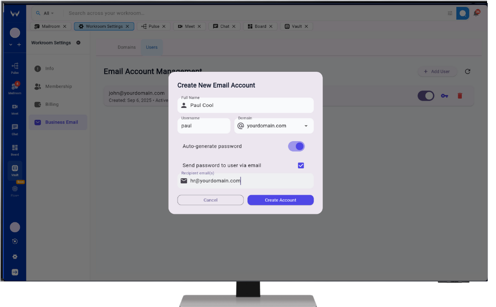 Business Email Module